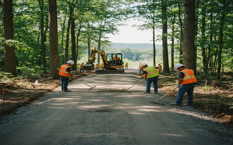 Ashuwillticook Rail Trail extension construction zone